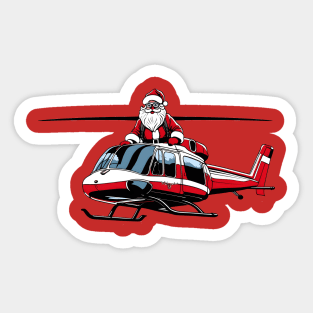 Santa on a Chopper Sticker